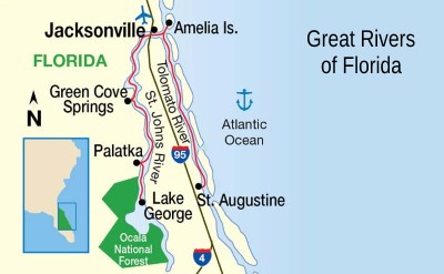 Florida Rivers cruise map